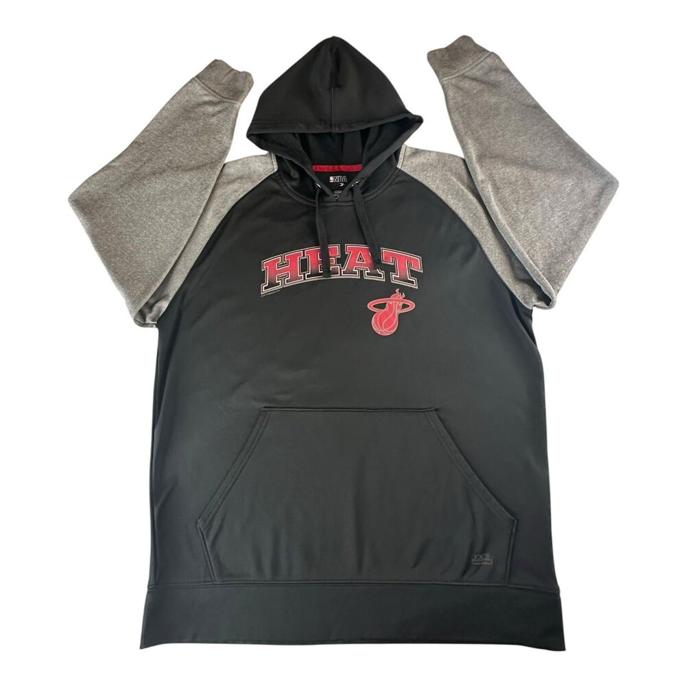 Nike Miami Heat Sweater Mens Large‎ Black NBA Pullover Hoodie Sweatshirt